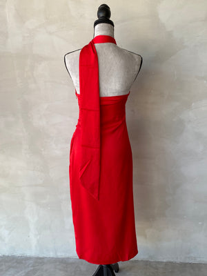 Vestido rojo satin