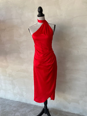 Vestido rojo satin